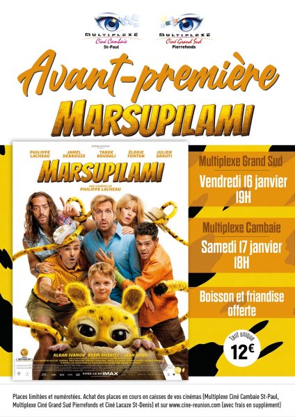 AVANT-PREMIERE MARSUPILAMI - Ciné Cambaie