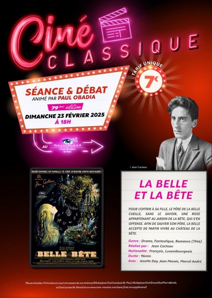 Ciné Classique - LA BELLE ET LA BETE (Cocteau) - Ciné Cambaie