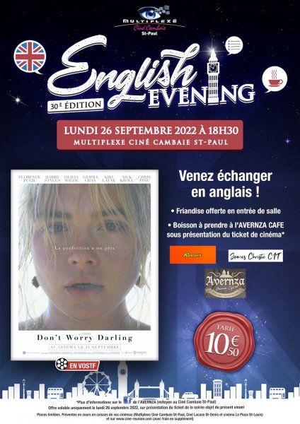 ENGLISH EVENING 30ÈME EDITION DON'T WORRY DARLING