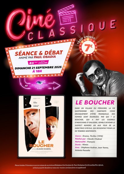 EVENEMENT : Ciné Classique LE BOUCHER