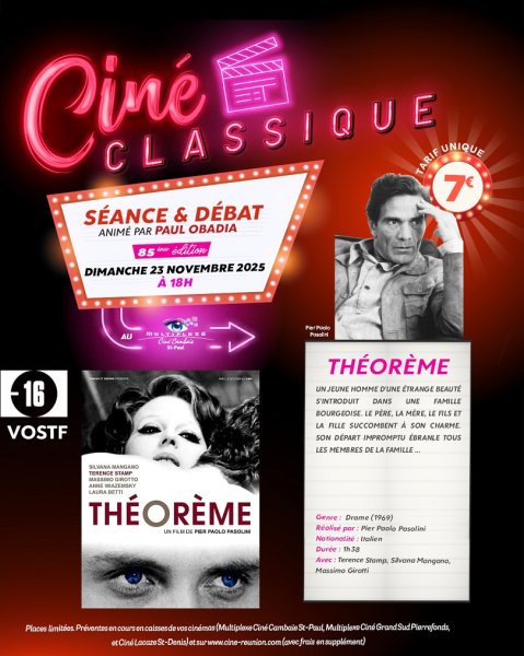 EVENEMENT : CINE CLASSIQUE: THEOREME