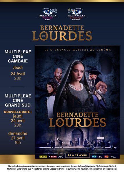 EVENEMENT : Séance BERNADETTE DE LOURDES – LE SPECTACLE AU CINÉMA