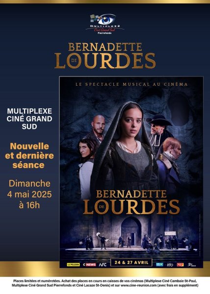 EVENEMENT : Séance BERNADETTE DE LOURDES – LE SPECTACLE AU CINÉMA