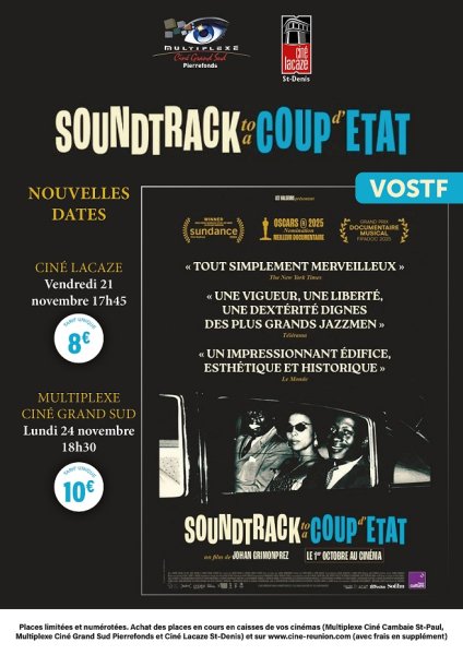 EVENEMENT : Séances uniques SOUNDTRACK TO A COUP D'ETAT