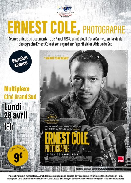 EVENEMENT : Séances uniques ERNEST COLE
