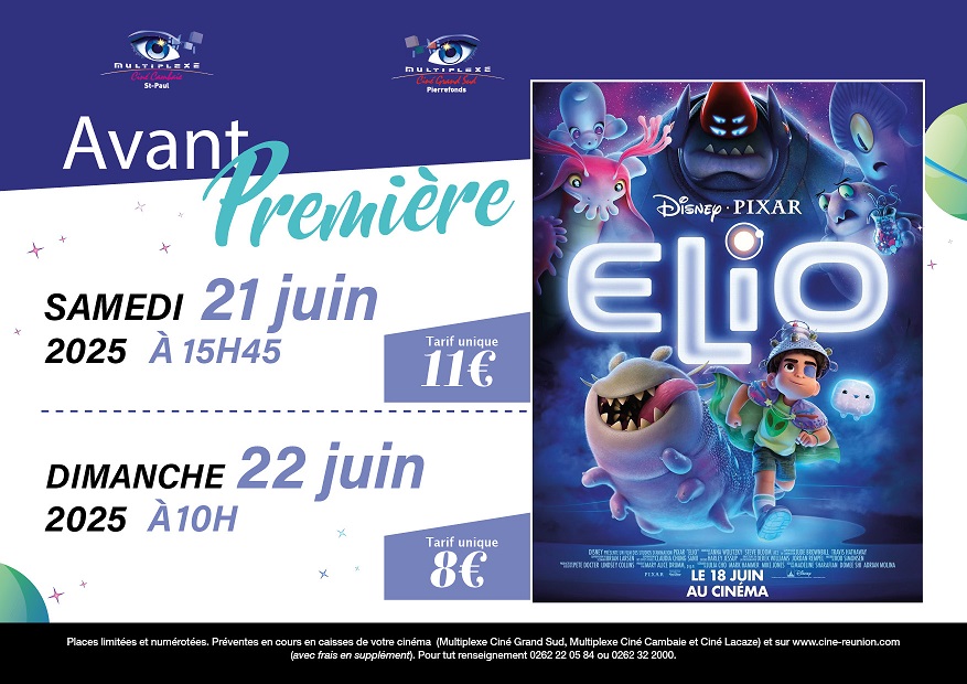 EVENEMENT : AVANT-PREMIERES ELIO