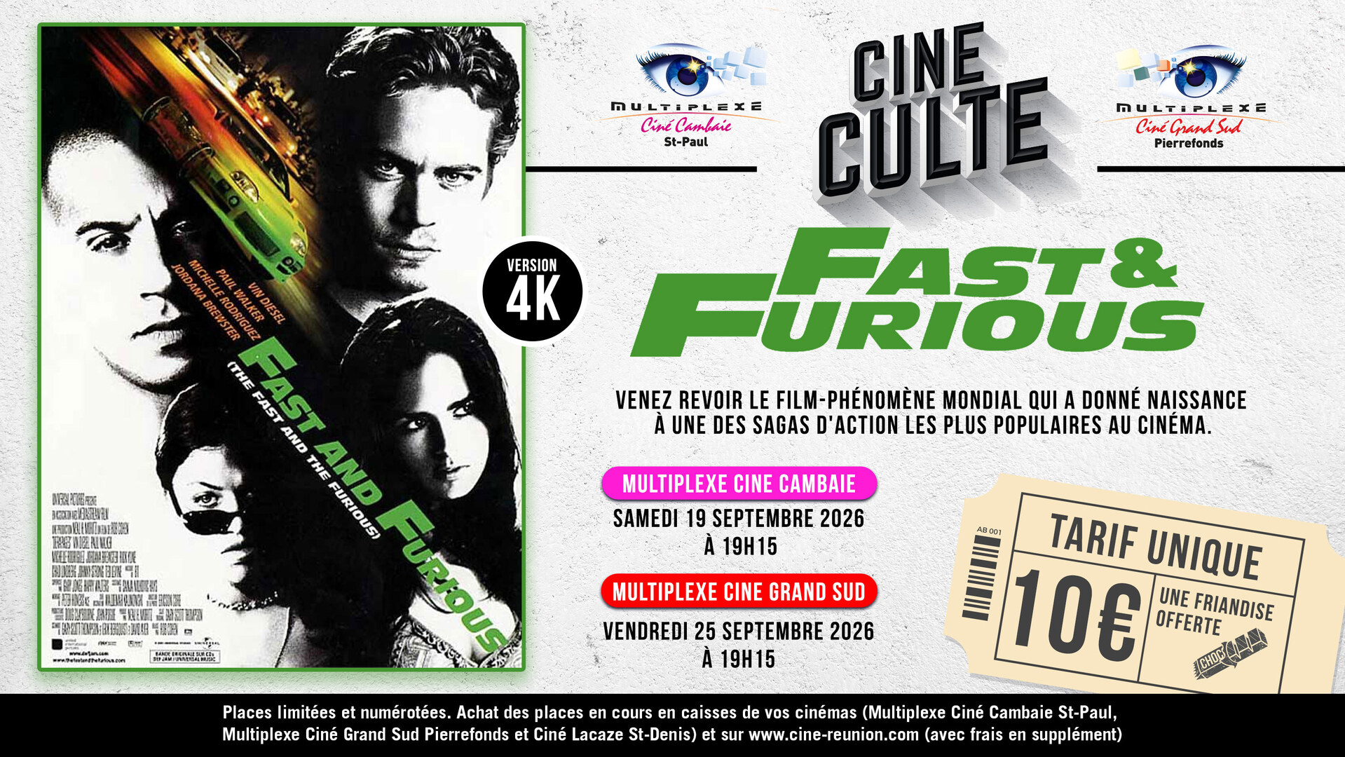 CINÉ CULTE — FAST & FURIOUS (2001) — SÉANCES UNIQUES LES 19 ET 25 SEPTEMBRE