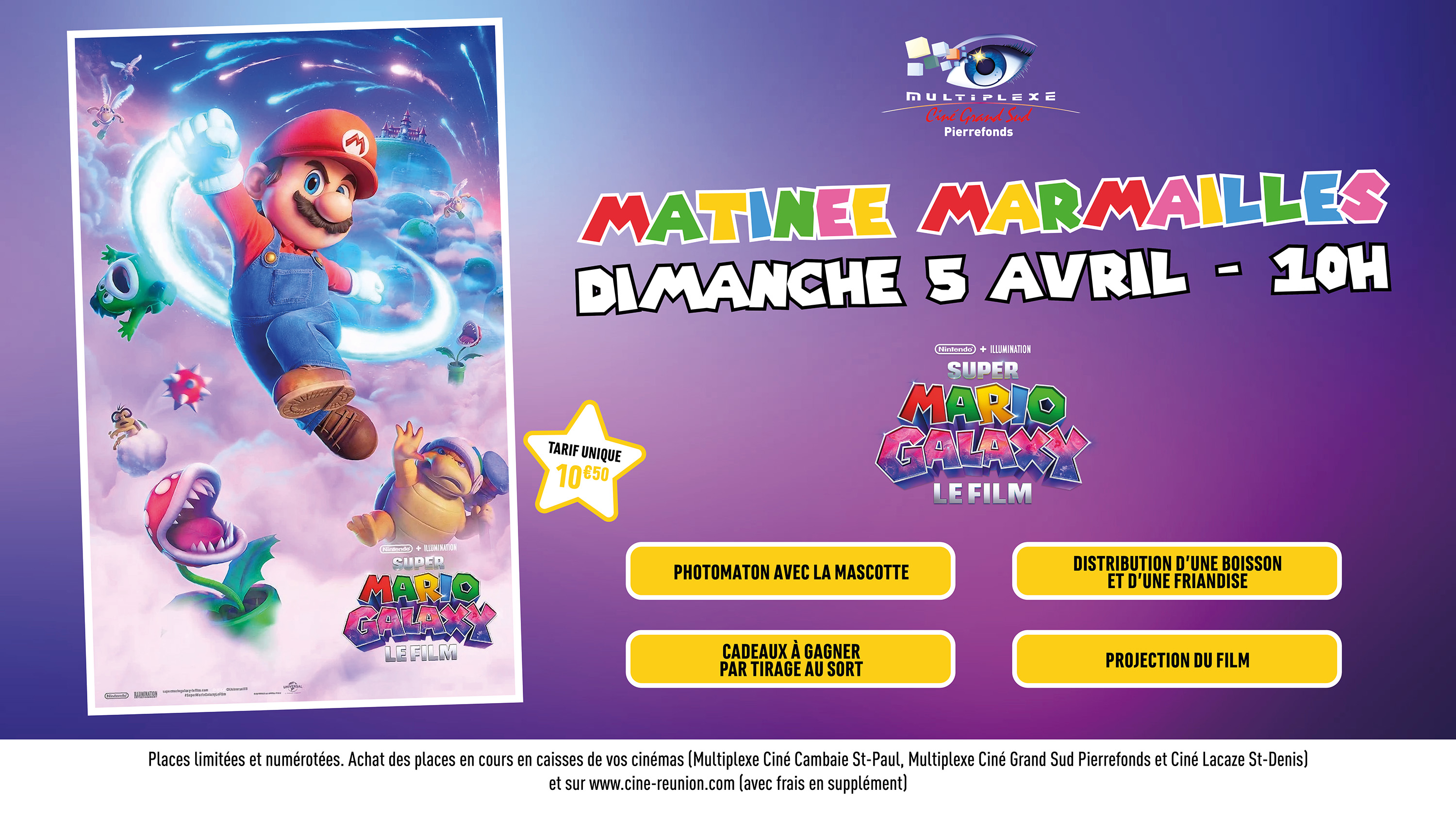 MATINÉE MARMAILLES SUPER MARIO GALAXY LE FILM