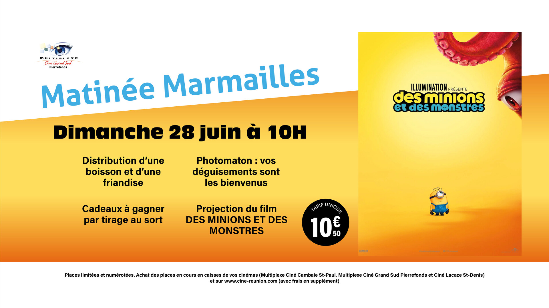 MATINÉE MARMAILLES DES MINIONS ET DES MONSTRES — Ciné Cambaie