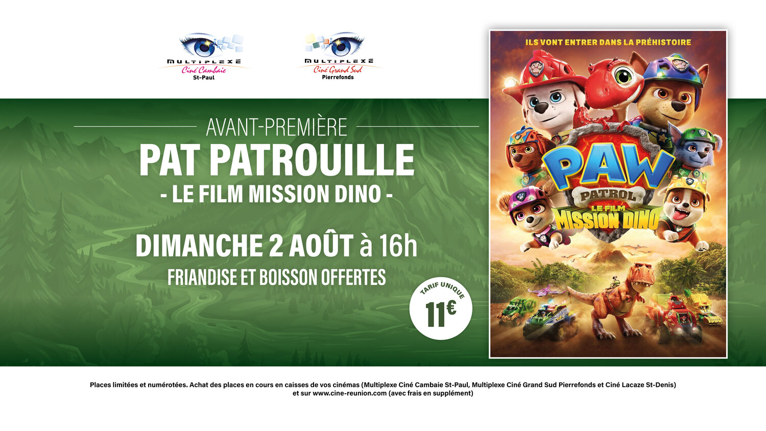 AVANT-PREMIÈRE PAT'PATROUILLE — LE FILM MISSION DINO — Dimanche 2 août